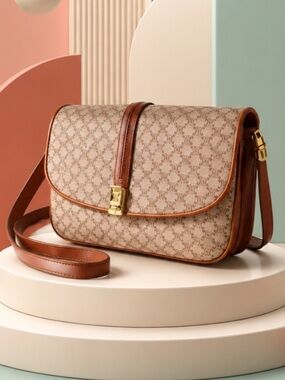 Authentic Celine MacAdam Shoulder Bag.